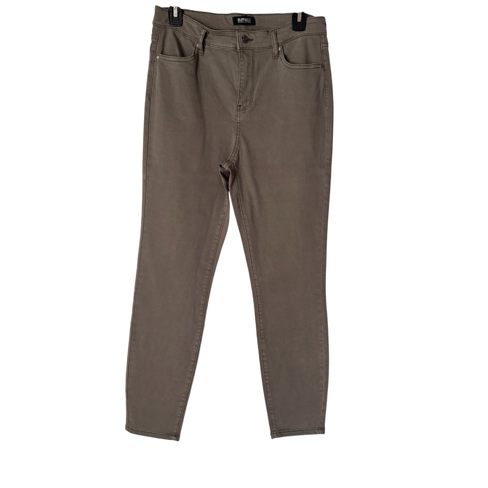 Buffalo David Bitton Skinny Pants High Rise Women 8/29 Olive Green Stretch